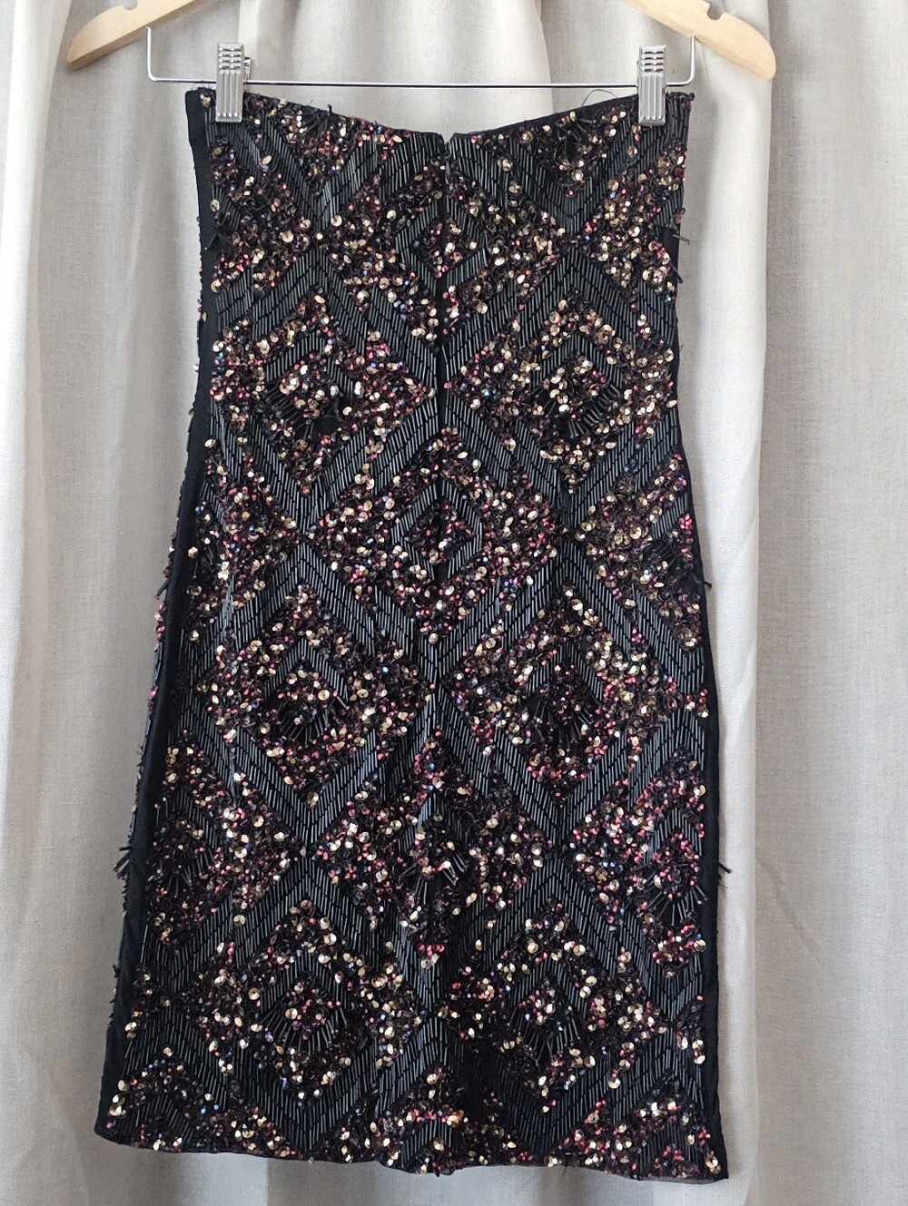 AllSaints Spitalfields Panel Tube Dress – Size US 2 / UK 6 – Hand Embellished - Picture 2 of 15